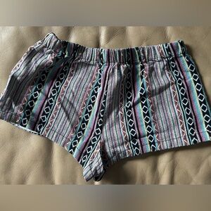 Anthropologie Multicolor Patterned Embroidery Shorts